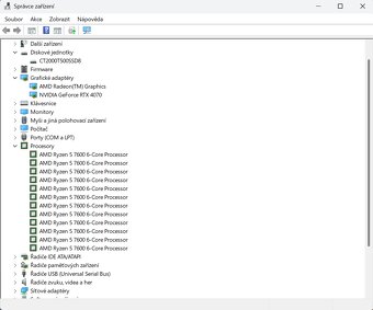 ☑️Herní PC RYZEN 5 7600,RTX 4070,32 GB DDR5,2 TB SSD - 9