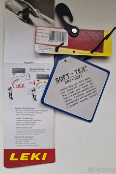 Rukavice LEKI Race slide S Jr black-red-yellow, vel.6 - 9