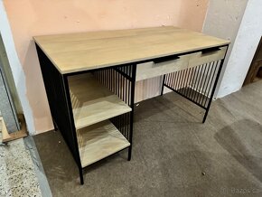 Krásný NOVÝ Psací stůl 120×60 cm mango bílá 2 zá. - 9