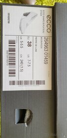 Lodičky ECCO s vysokým podpatkem a lemováním - šedohnědé - 9