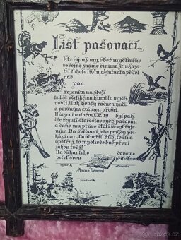 STAROŽITNÝ RÁMEČEK SE SKLEM 32 x 25 cm - 9