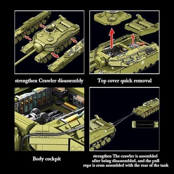 Rôzne tanky + postavičky - typ lego - nové, nehran - 9