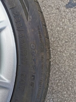 Alu kola 5x112 r17 skoda 225/45r17 pneu letni - 9
