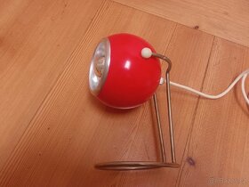 Stylová retro červená lampička Elektrofem ISZ - 9