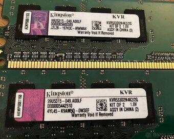 Paměti RAM do PC, typu DDR, DDR2 a DDR3, uvedená cena je za - 9