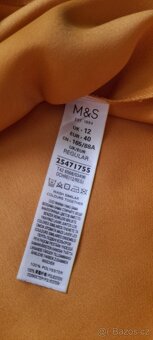 M&S elegantní hořčicové šaty - 9