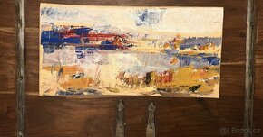 Dvě krajinomalby - J. Sládek, signováno, nerámováno - 9