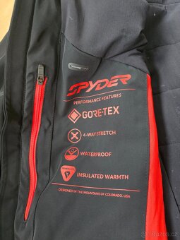 Pánská černá lyžařská bunda Spyder vel. XL - 9