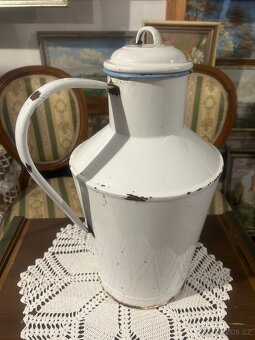 Starší smaltovaná konvice Bonyhád 38cm - 9