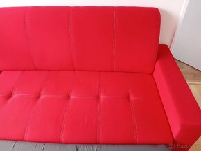 Červená rozkládací sedací souprava s úložným prostorem - 9
