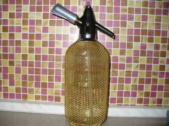 retro sifonová lahev s pův. obalem a bombičkami - 9