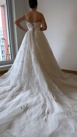 Luxusní značkové svatební šaty nové - 9