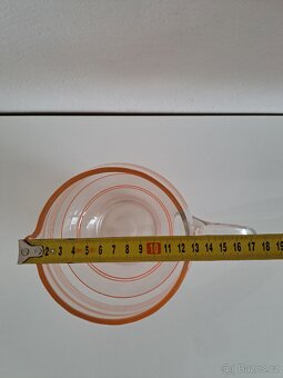 Art deco - džbán a sklenice - retro sklo - 9