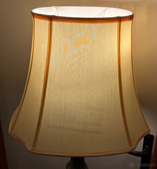 Veliká cínová stolní lampa výška 96cm - 9