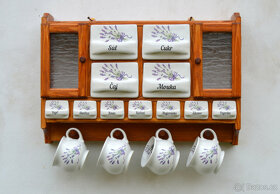 Police s kořenky do kuchyně - motiv levandule - 9