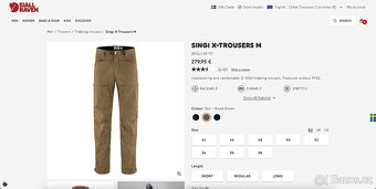 Nové outdoorové kalhoty Fjallraven Singi X-Trousers M - 9