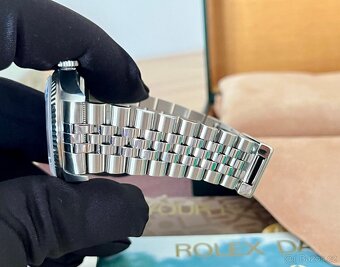 ♛ Rolex Datejust 16234 Modrý Sunburst, Bílé Zlato 🇨🇭 - 9