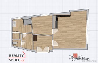 Pronájem, byty/2+kk, 49 m2, 46871 Lučany nad Nisou, Jablonec - 9