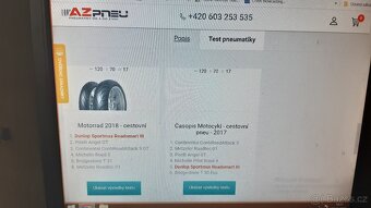 120/70 R17 + 180/55 R17 Dunlop SportMax Roadsmart III. - 9