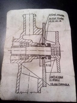 Axiální těsnění vodního čerpadla pro Škoda 100 - 130 - 9