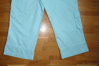 3/4 dámské modré plátěné capri kalhoty vel. 38 - 9
