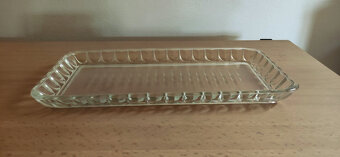 Skleněný tác,slánka,cukřenka - 9