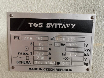 Rozmítací pila jednohřídelová PWR 401.6 75 kW - TOS - 9