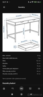 Psací stůl Alex IKEA 132x60cm - 9