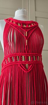 Handmade šaty macrame nové . - 9