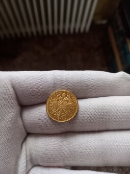 Zlatý Rakouský Čtyřdukát 1915,Rakouská Desetikoruna 1905 - 9