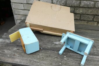 Dřevěný nábytek pro panenky, kuchyňka, kredenc - 9