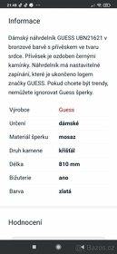Krásný nový náhrdelník originál GUESS - 9