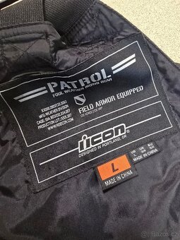 Pánské voděodolné motorkářské kalhoty Icon Patrol černé - 9