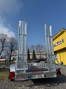 Přívěsný vozík 300x150cm, minibagr, 2700kg, nájezdy - 9