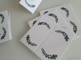 Sada svatebních dekorací Bílá - zelená - stříbrná - 9