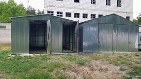 Plechová garáž 3x5m,sedlová střecha,pozinkovaný plech - 9