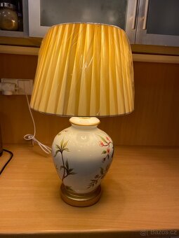 Stolní lampa Orientální krémová keramika. - 9