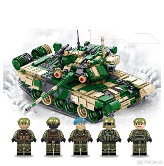 Stavebnice tankov + postavičky - typ lego - nové - 9