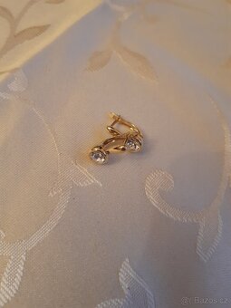 Luxusní pozlacené náušnice - 9