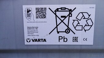 8 měsíců mladá Varta Silver Dynamic E44 12V 77Ah 780A - 9