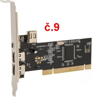 Řadiče serial RS-232/paralelní LPT,/USB/FireWire 1394/WiFi - 9