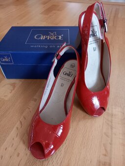 Červené sandály kožené 38,5 - 9