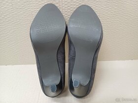Tmavě šedé semišové lodičky vel.38 - 9