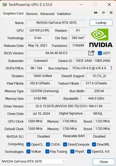 ☑️Herní PC RYZEN 7 5800X,RTX 3070,32 GB RAM,2 TB SSD - 9