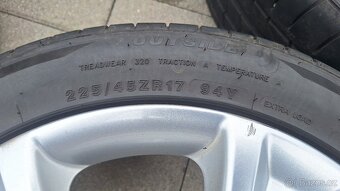 Alu kola Škoda 17" 5x112 letní pneu 225/45 R17 4-6mm - 9