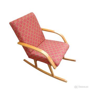 Staré retro houpací křeslo pěkný stav - 9