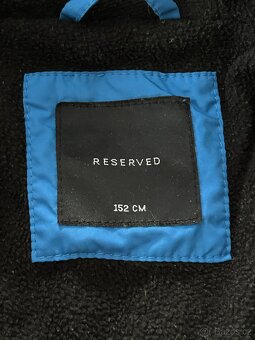 Zimní bunda dětská vel. 152, modrá, péřová, jako nová - 9