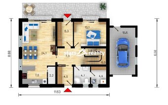 Prodej novostavby RD 5+kk s garáží, Veltrusy okr. Mělník - 9