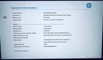 HP Elitebook 850 G6, 15,3” FHD, 8GB, 256GB SSD, Win 11 Pro - 9