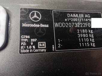 MERCEDES BENZ E COUPE C207 DVEŘE PRAVÉ Z RV 2010 KOMPLETNÍ - 9